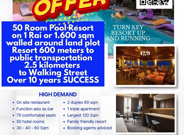 special offer! exclusive resort pasttaya for sale